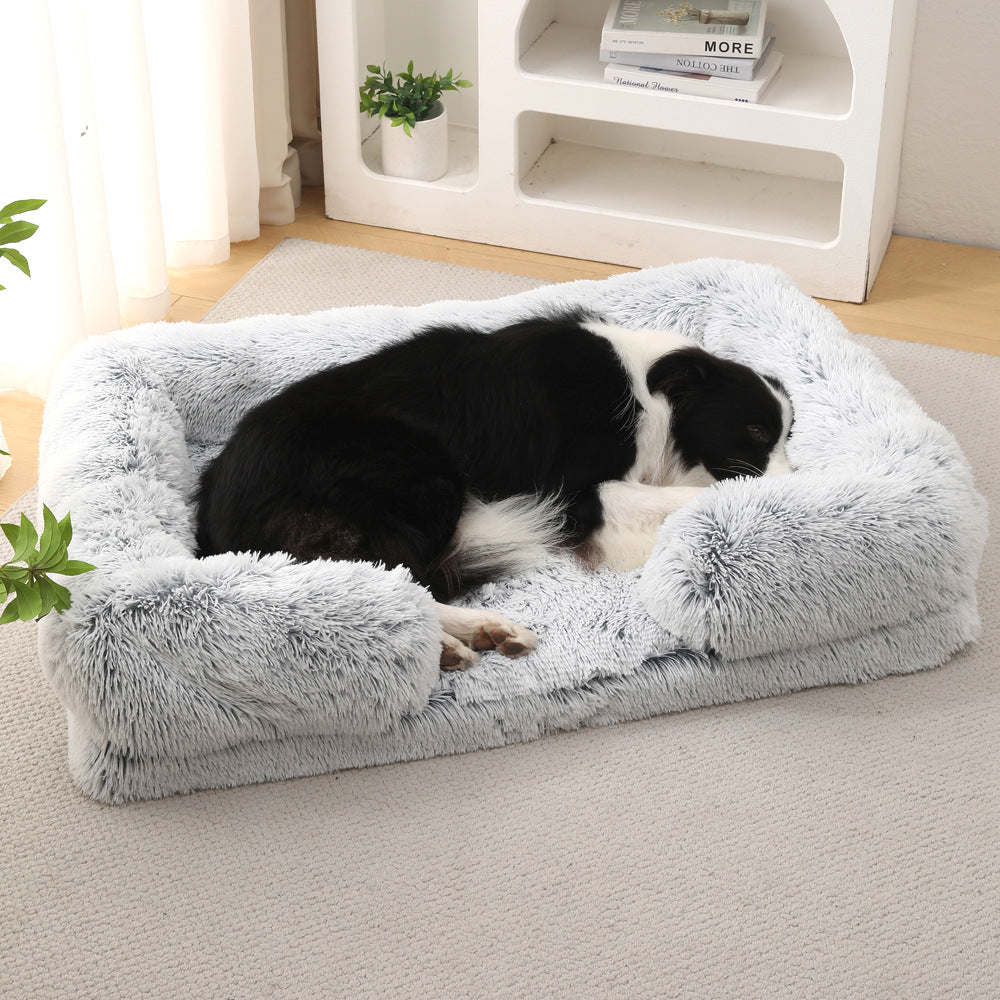 Ultimate Comfort Plush Round Dog Bed for Winter - Cozy, Stylish & Supportive