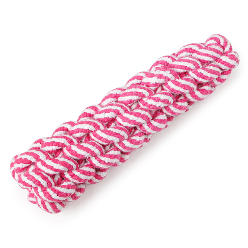 Engaging Striped Cotton Rope Pet Toy for Happy, Healthy Dogs
