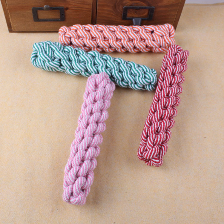 Engaging Striped Cotton Rope Pet Toy for Happy, Healthy Dogs
