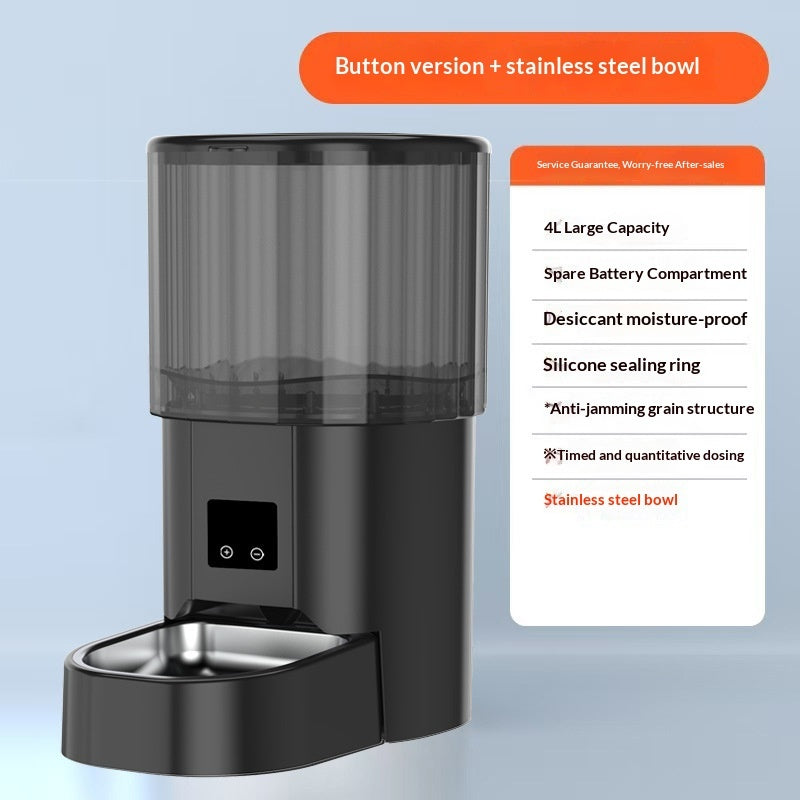 Smart Automatic Pet Feeder — Anti-Jam, Scheduled Meals, Stainless Steel Bowl