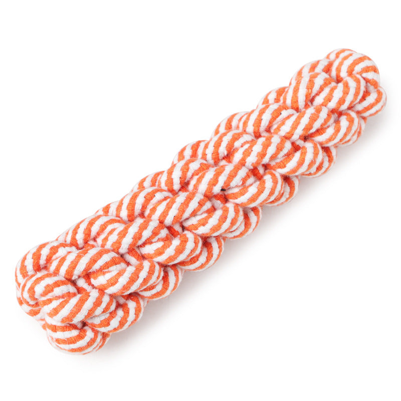 Engaging Striped Cotton Rope Pet Toy for Happy, Healthy Dogs