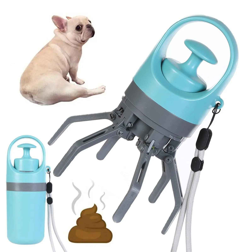 Portable Dog Pooper Scooper with Built-In Bag Holder