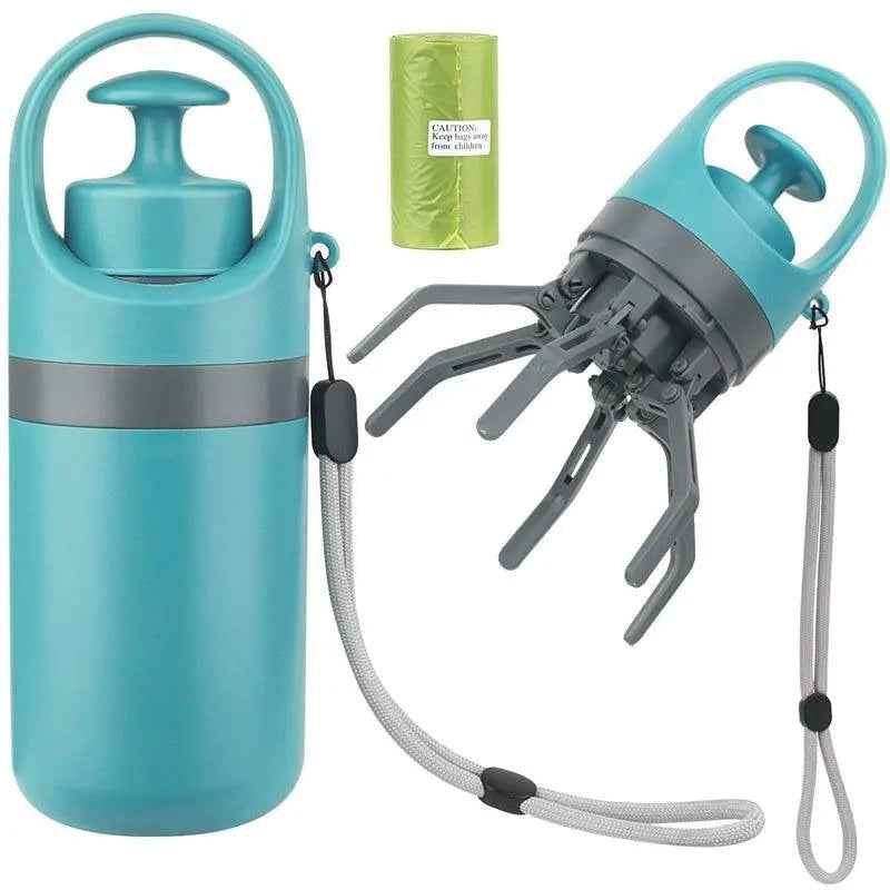 Portable Dog Pooper Scooper with Built-In Bag Holder