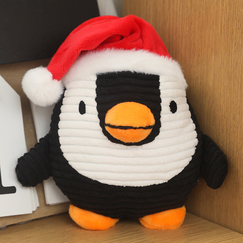 Delightful Santa Penguin Snowman Pet Toy - Perfect Plush Companion for Your Furry Friend
