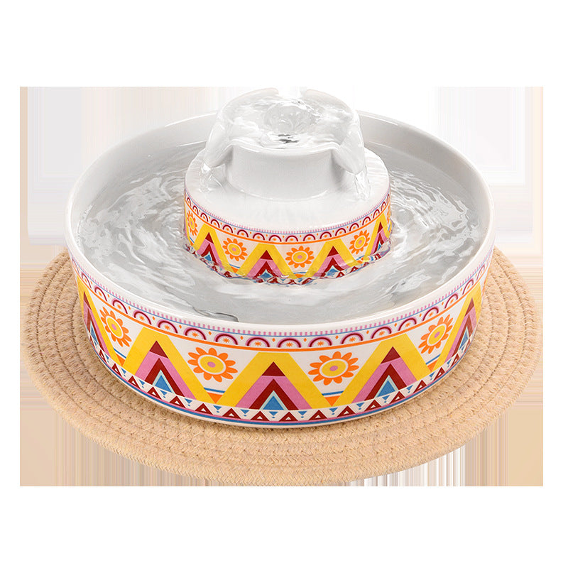 Automatic Ceramic Water Feeder For Pet Water Basin